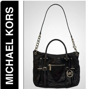 Authentic Michael Kors McGraw Brown Chocolate Mousse Leather Women's Bag EUC